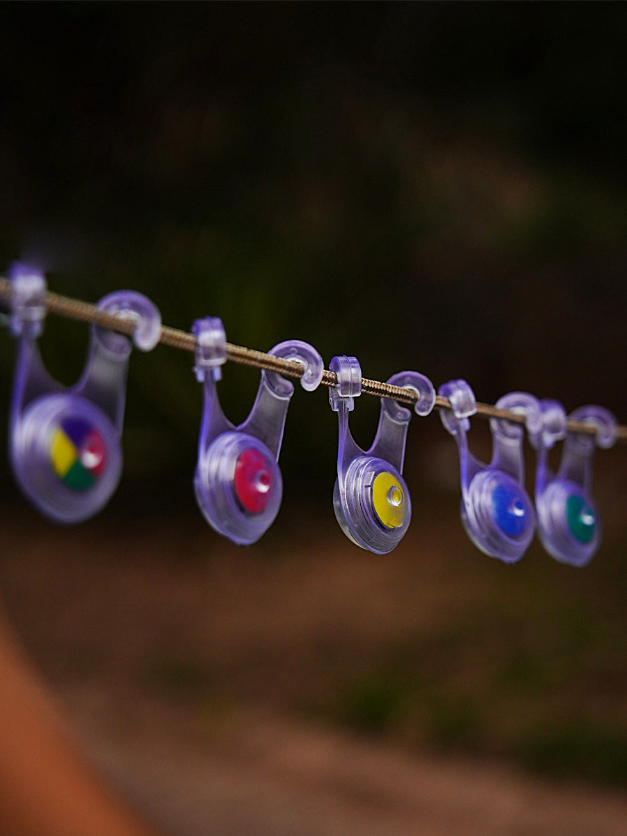 Luzes decorativas para acampamento ao ar livre, luzes penduradas em corda de LED MA-WY-008 para barracas, luzes traseiras de advertência para mochilas e bicicletas, luzes de acampamento de silicone, luzes piscantes