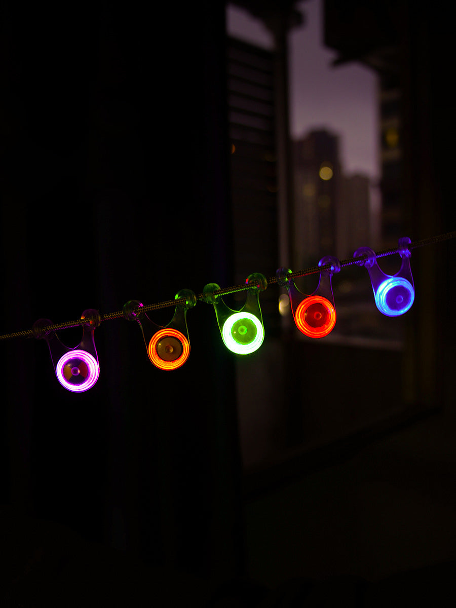 Luzes decorativas para acampamento ao ar livre, luzes penduradas em corda de LED MA-WY-008 para barracas, luzes traseiras de advertência para mochilas e bicicletas, luzes de acampamento de silicone, luzes piscantes