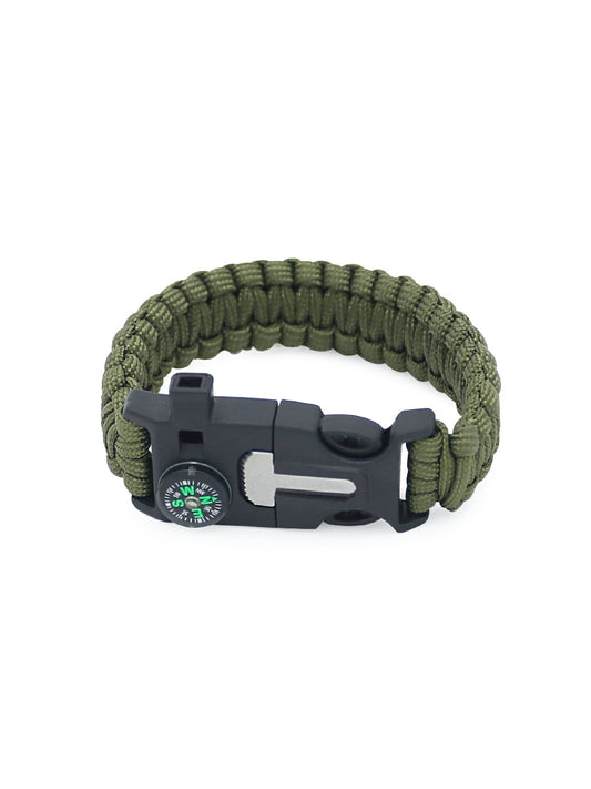 Pulseira de corda de mão ao ar livre, pulseira trançada MA-WY-009, pulseira de sobrevivência de corda de guarda-chuva multifuncional de sete núcleos