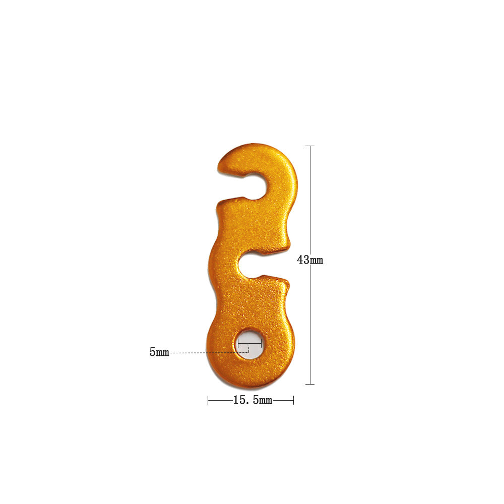 Outdoor camping MA-WY-010 aluminum alloy umbrella rope buckle tent pull rope accessories S-shaped wind rope buckle three eye opening rope buckle does not deform