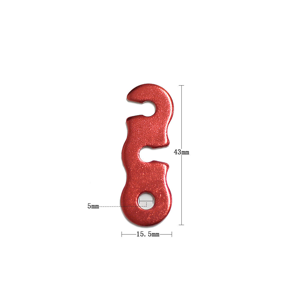 Outdoor camping MA-WY-010 aluminum alloy umbrella rope buckle tent pull rope accessories S-shaped wind rope buckle three eye opening rope buckle does not deform