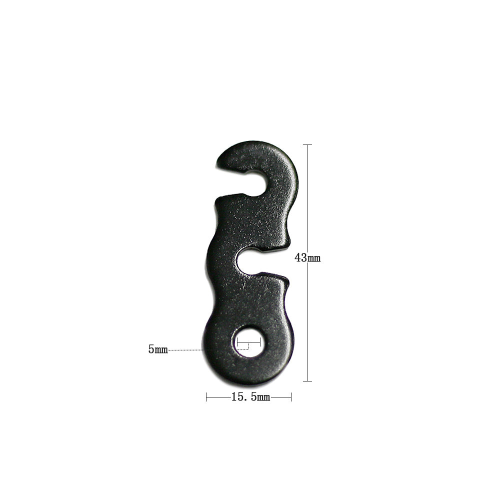Outdoor camping MA-WY-010 aluminum alloy umbrella rope buckle tent pull rope accessories S-shaped wind rope buckle three eye opening rope buckle does not deform