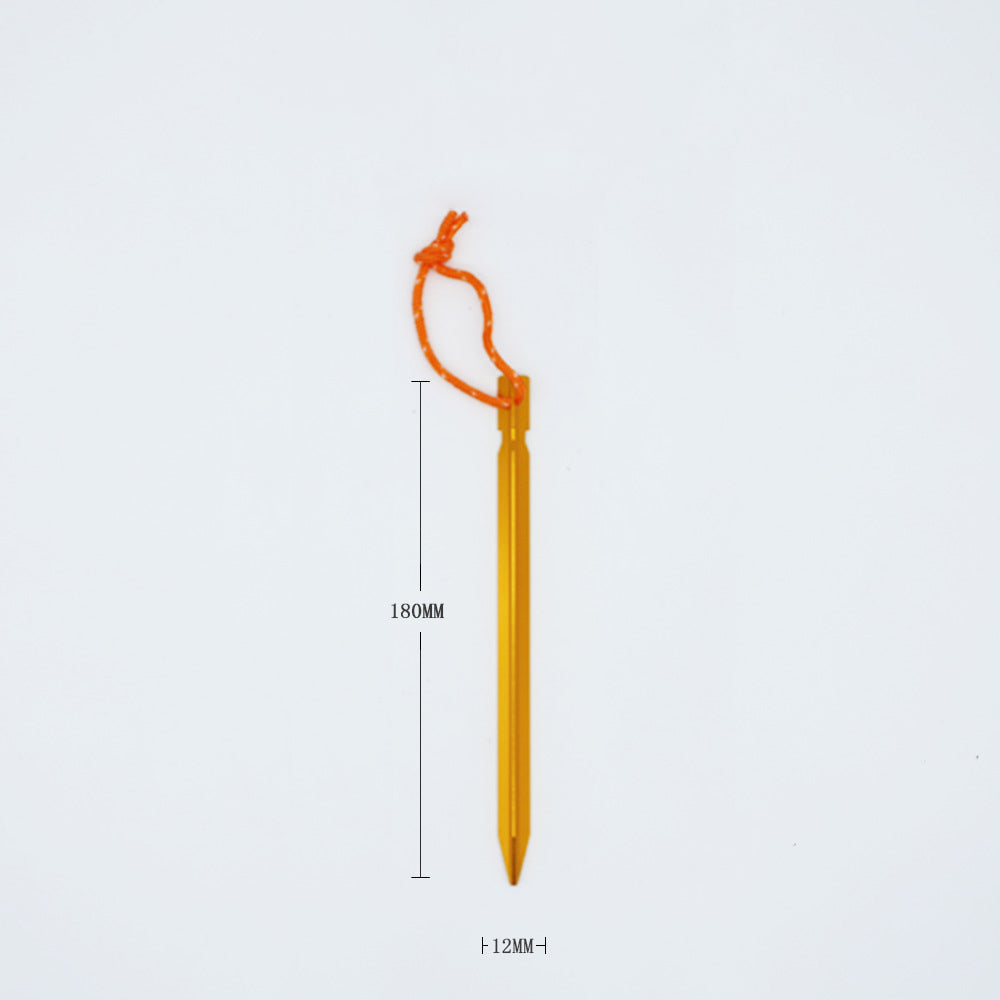 Clavo de tierra triangular MA-WY-011, accesorio para carpas de exterior, clavo de tierra de aleación de aluminio, clavo de tierra reforzado para toldo, clavo de tierra de refuerzo a prueba de viento con cuerda