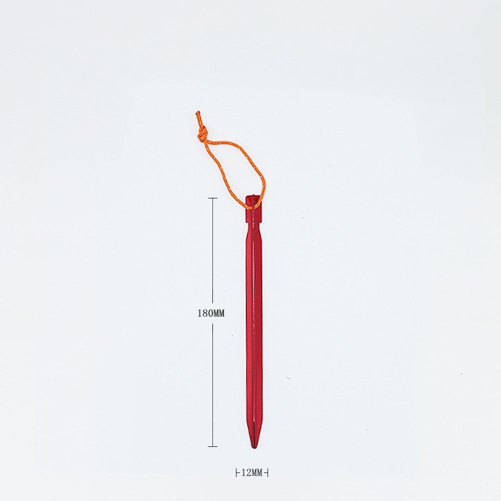 Clavo de tierra triangular MA-WY-011, accesorio para carpas de exterior, clavo de tierra de aleación de aluminio, clavo de tierra reforzado para toldo, clavo de tierra de refuerzo a prueba de viento con cuerda