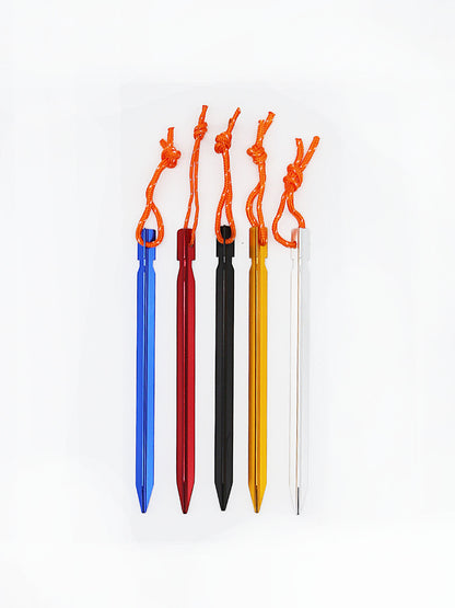 Clavo de tierra triangular MA-WY-011, accesorio para carpas de exterior, clavo de tierra de aleación de aluminio, clavo de tierra reforzado para toldo, clavo de tierra de refuerzo a prueba de viento con cuerda
