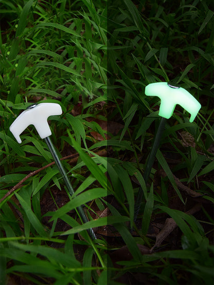Prego de aterramento luminoso, prego para barraca de acampamento ao ar livre MA-WY-016, prego fluorescente de corda de vento de 25 cm, acessórios de prego de aço para dossel