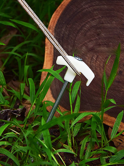 Prego de aterramento luminoso, prego para barraca de acampamento ao ar livre MA-WY-016, prego fluorescente de corda de vento de 25 cm, acessórios de prego de aço para dossel