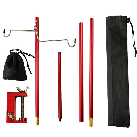 Outdoor camping lighting pole, MA-WY-017 portable folding aluminum alloy camping light bracket, camping light bracket, wild fishing light bracket