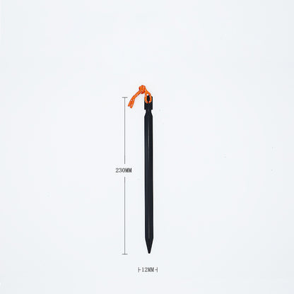 Prego de aterramento triangular de 23 cm MA-WY-021 acessórios para barracas ao ar livre prego de aterramento de liga de alumínio reforçado com dossel à prova de vento prego de aterramento com corda