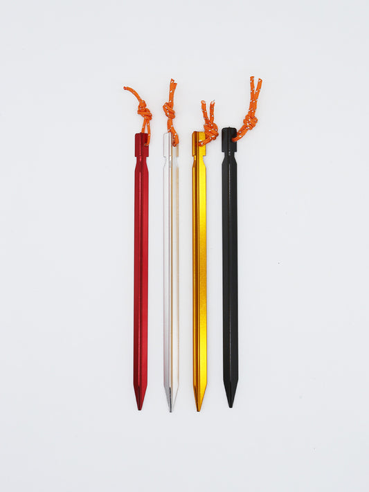 Prego de aterramento triangular de 23 cm MA-WY-021 acessórios para barracas ao ar livre prego de aterramento de liga de alumínio reforçado com dossel à prova de vento prego de aterramento com corda