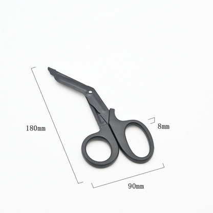Tesoura médica para uso externo, tesoura de lona MA-WY-025, tesoura de curativo, tesoura de curativo de emergência, tesoura adesiva intramuscular, tesoura de lona