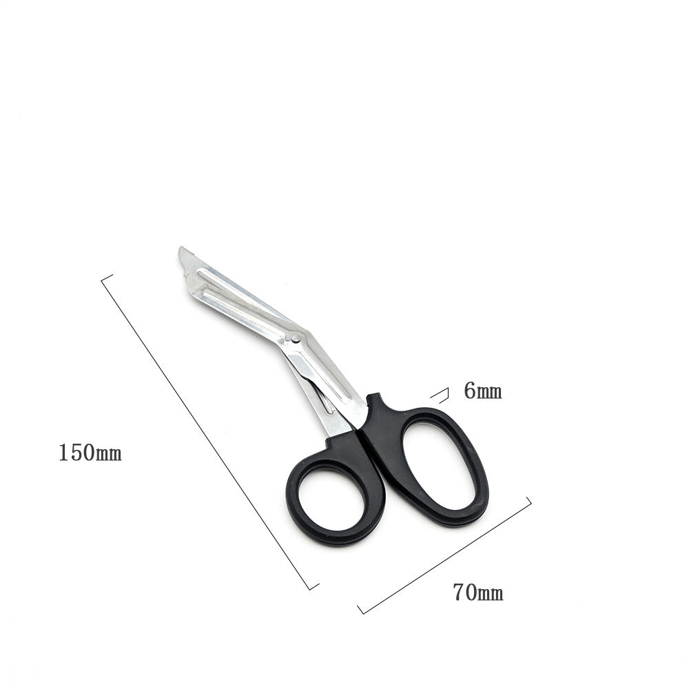 Tesoura médica para uso externo, tesoura de lona MA-WY-025, tesoura de curativo, tesoura de curativo de emergência, tesoura adesiva intramuscular, tesoura de lona