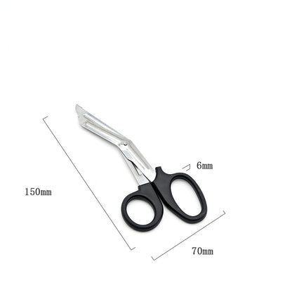 Tesoura médica para uso externo, tesoura de lona MA-WY-025, tesoura de curativo, tesoura de curativo de emergência, tesoura adesiva intramuscular, tesoura de lona