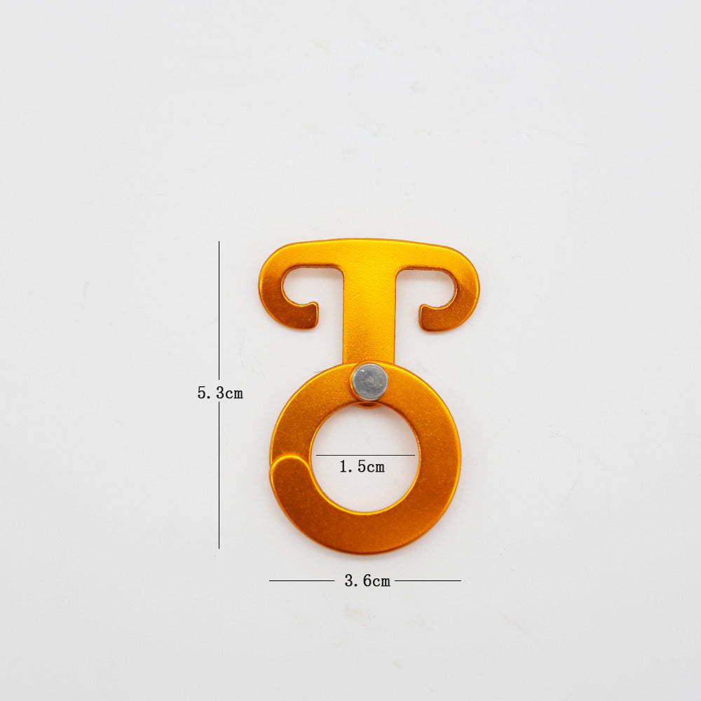 Outdoor camping MA-WY-031 aluminum alloy wind rope buckle tent automatic buckle multifunctional hanging hook self-locking quick hanging O-shaped buckle