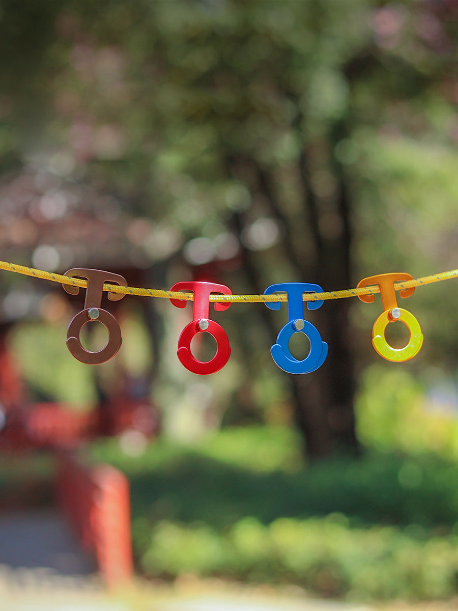 Outdoor camping MA-WY-031 aluminum alloy wind rope buckle tent automatic buckle multifunctional hanging hook self-locking quick hanging O-shaped buckle