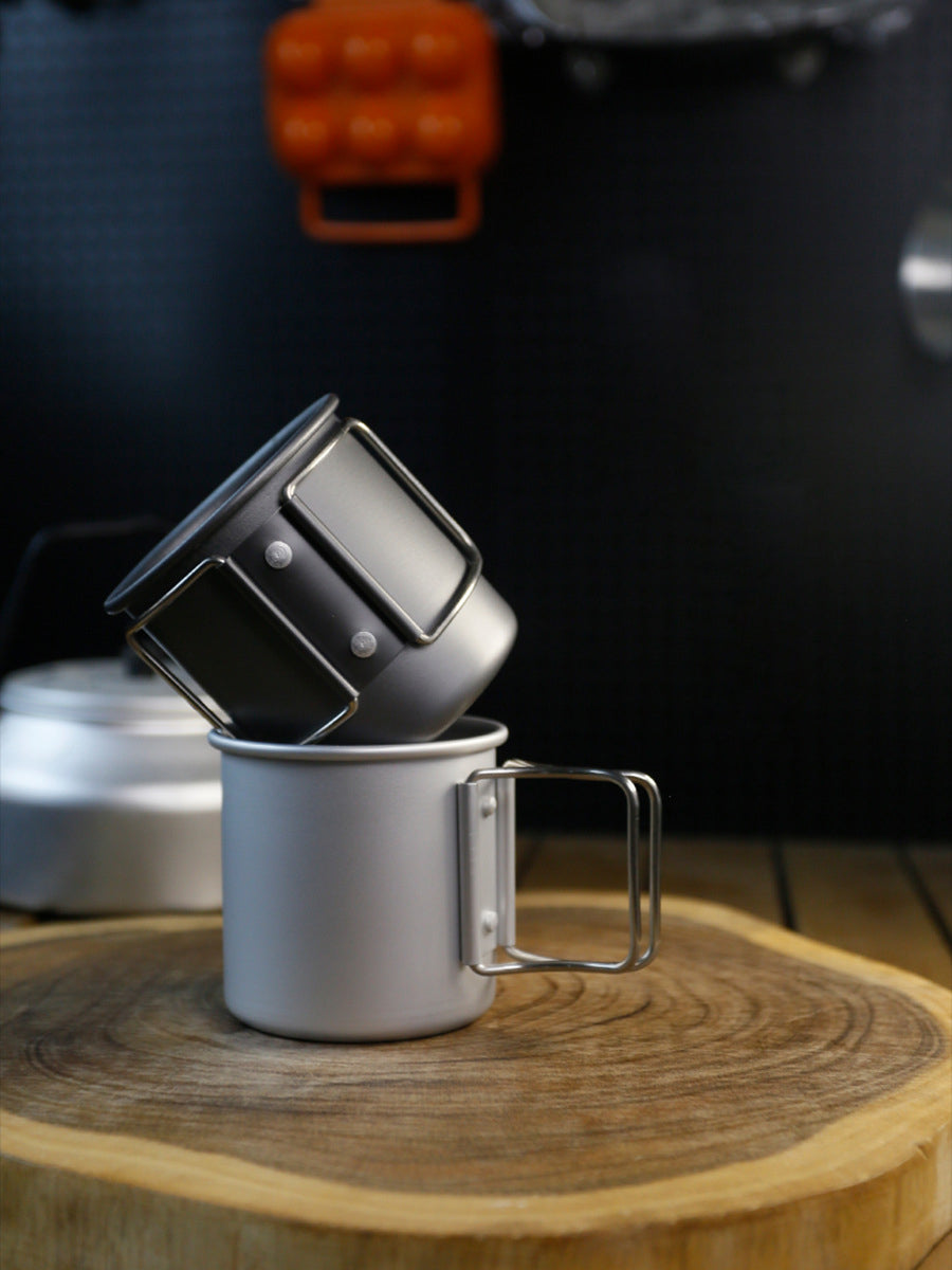 Outdoor camping MA-WY-040 aluminum alloy folding water cup coffee cup camping cup lightweight tea cup mug can hold boiling water