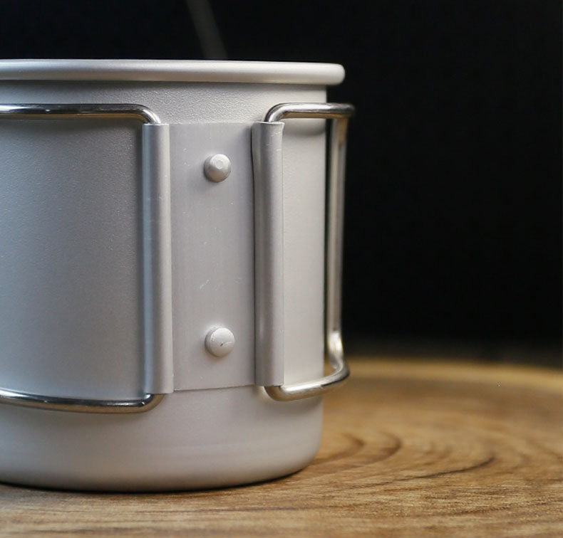 Outdoor camping MA-WY-040 aluminum alloy folding water cup coffee cup camping cup lightweight tea cup mug can hold boiling water