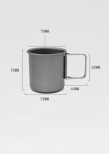 Outdoor camping MA-WY-040 aluminum alloy folding water cup coffee cup camping cup lightweight tea cup mug can hold boiling water
