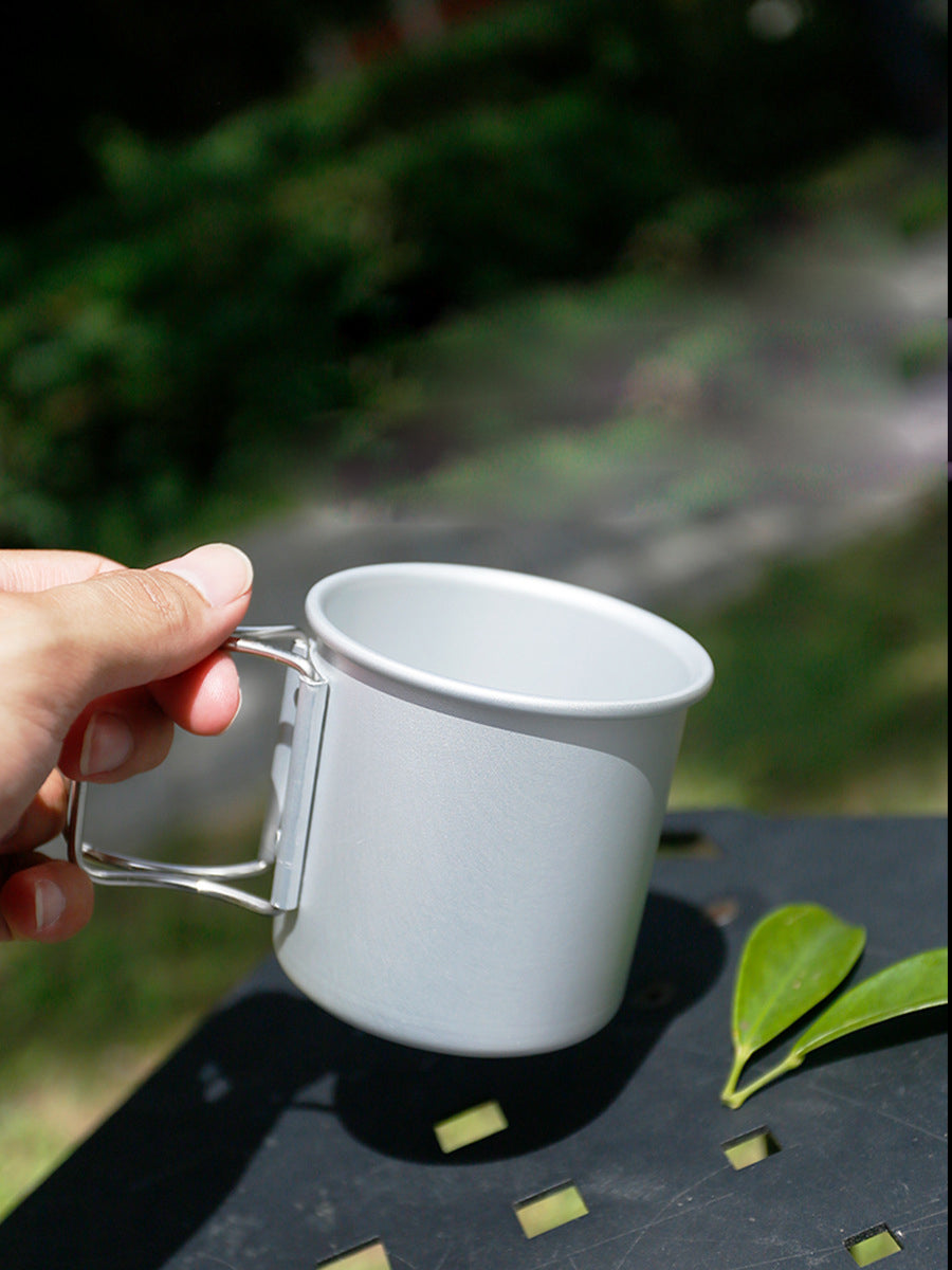 Outdoor camping MA-WY-040 aluminum alloy folding water cup coffee cup camping cup lightweight tea cup mug can hold boiling water