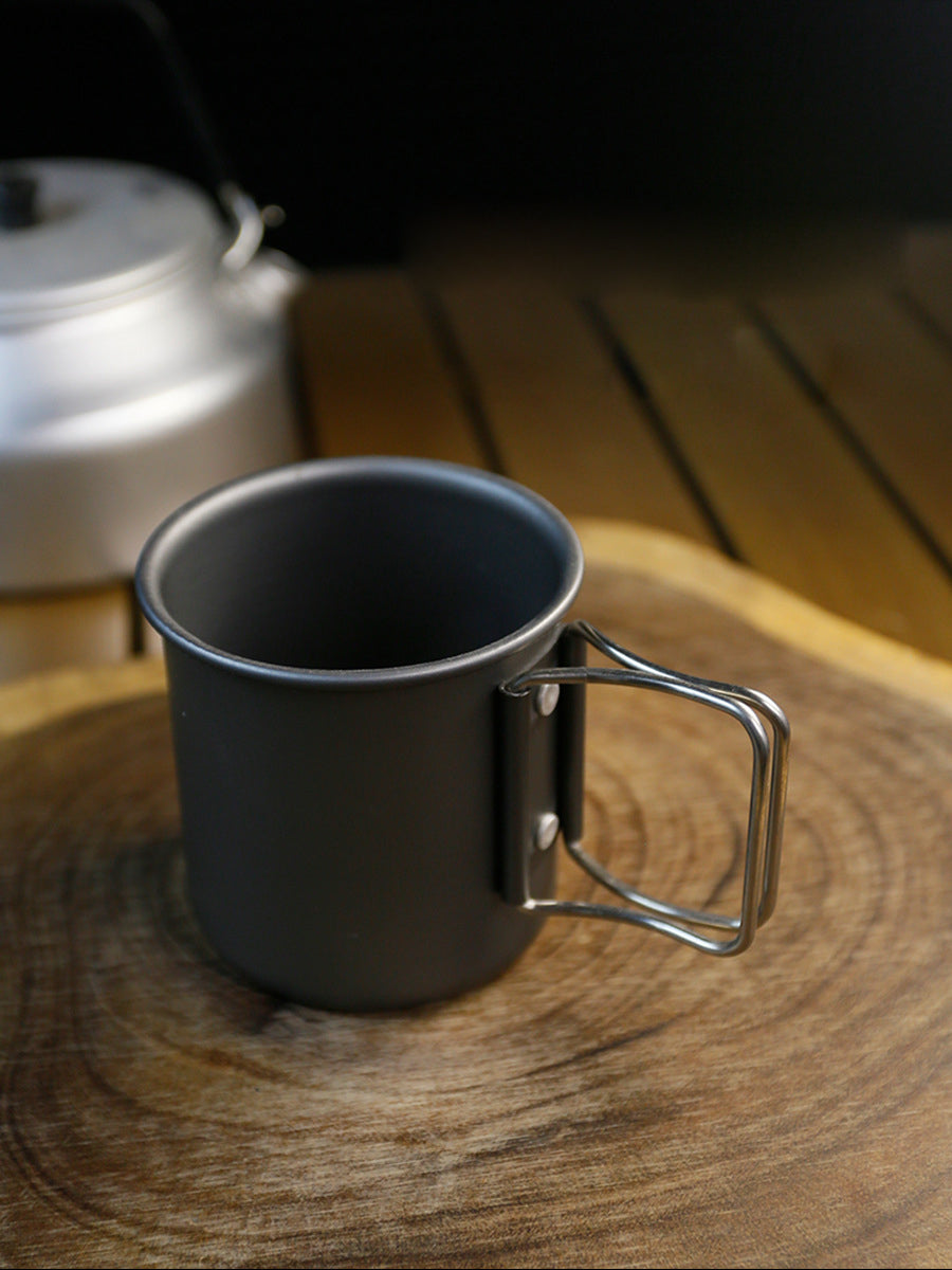 Outdoor camping MA-WY-040 aluminum alloy folding water cup coffee cup camping cup lightweight tea cup mug can hold boiling water