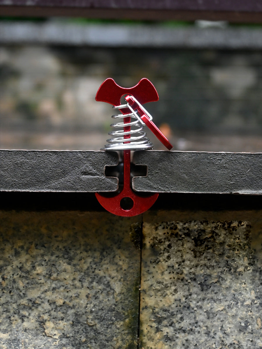 Outdoor MA-WY-045 deck gap with spring fixed fishbone nail wooden plank plank tent fixed nail anchor windproof pull rope buckle