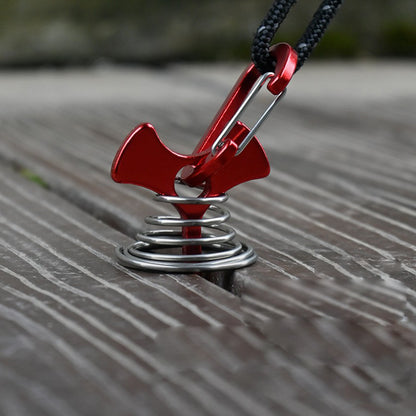 Outdoor MA-WY-045 deck gap with spring fixed fishbone nail wooden plank plank tent fixed nail anchor windproof pull rope buckle