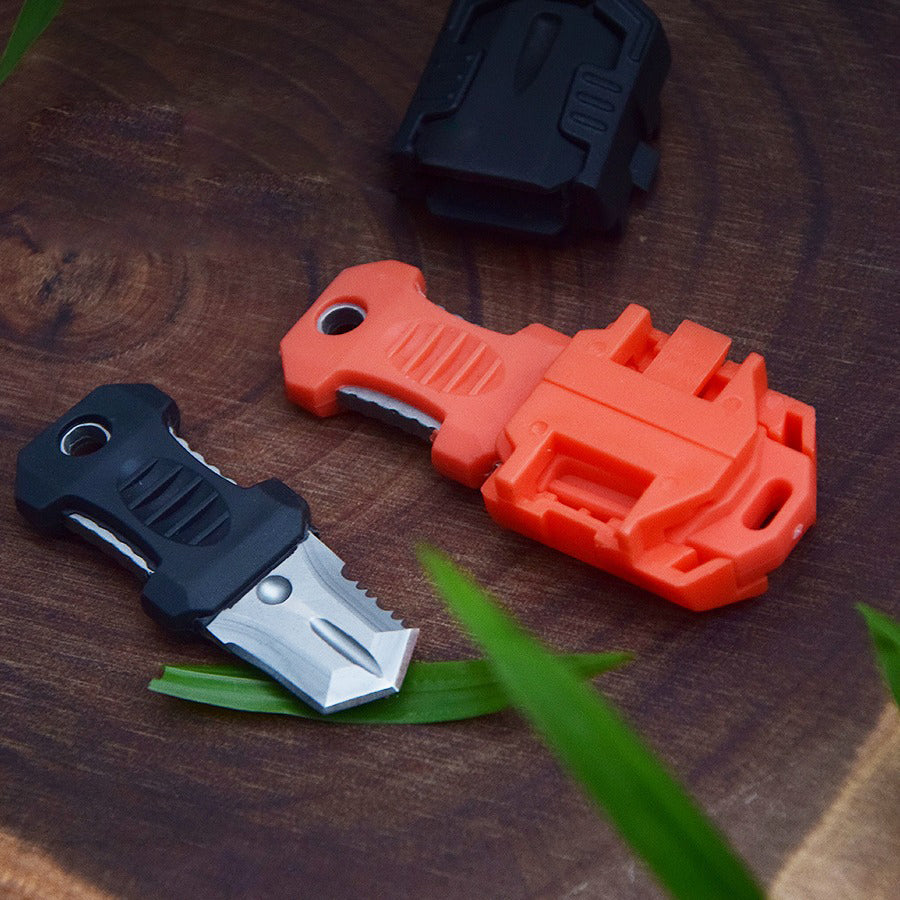 Outdoor portable carrying MA-WY-048 Beetle mini knife EDC portable tool webbing buckle pocket knife with rope