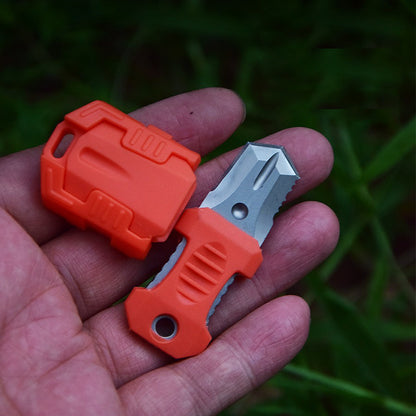 Outdoor portable carrying MA-WY-048 Beetle mini knife EDC portable tool webbing buckle pocket knife with rope