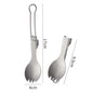 Outdoor pure titanium MA-XXT-006 folding spoon fork set camping portable titanium tableware soup spoon fork titanium alloy metal chopsticks spoon fork