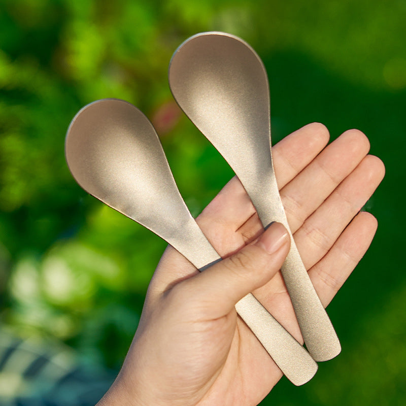 MA-XXT-007 Pure titanium and titanium alloy home travel portable e-commerce popular spoon