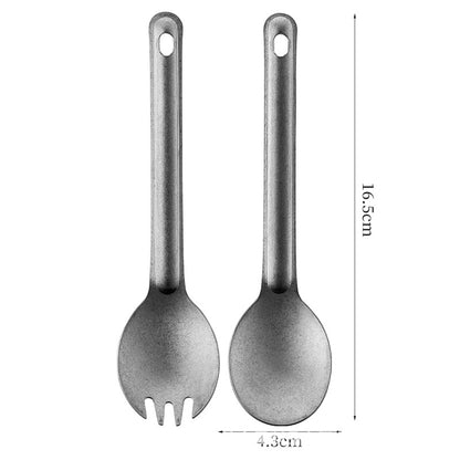 Titanium alloy MA-XXT-009 outdoor travel spoon fork hiking camping