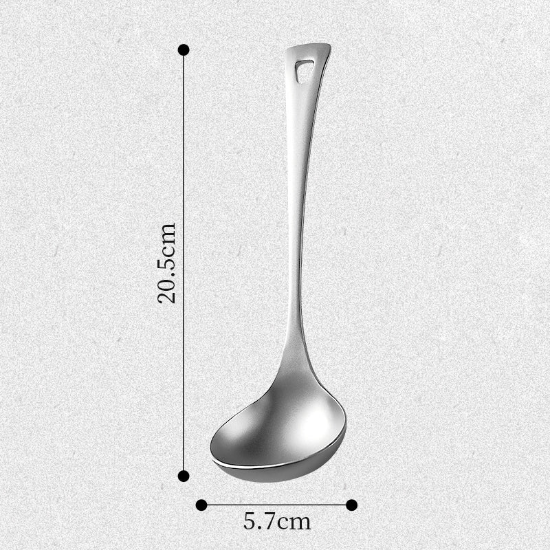 Colher de titânio puro, MA-XXT-010, classificação de pratos, colher de congee, colher doméstica, macarrão, colher de titânio