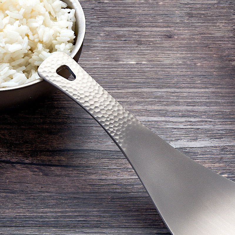 Colher de titânio puro, MA-XXT-010, classificação de pratos, colher de congee, colher doméstica, macarrão, colher de titânio