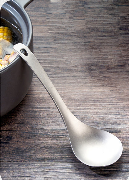 Colher de titânio puro, MA-XXT-010, classificação de pratos, colher de congee, colher doméstica, macarrão, colher de titânio