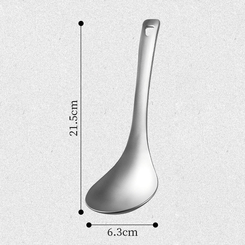 Colher de titânio puro, MA-XXT-010, classificação de pratos, colher de congee, colher doméstica, macarrão, colher de titânio