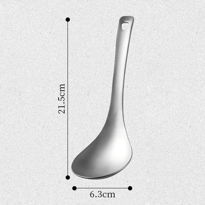 Colher de titânio puro, MA-XXT-010, classificação de pratos, colher de congee, colher doméstica, macarrão, colher de titânio