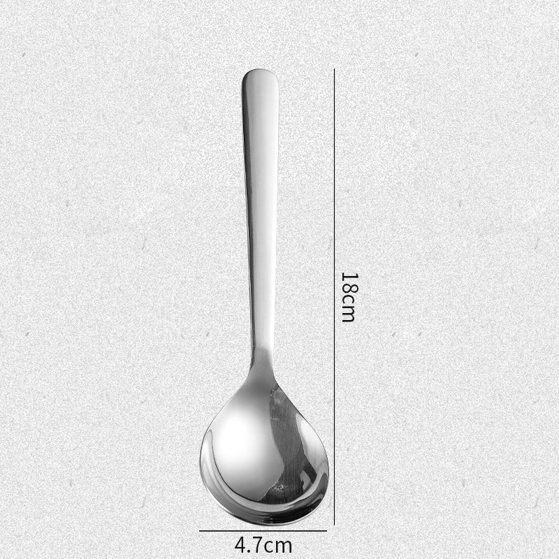 Pure titanium spoon,MA-XXT-012, household dining spoon,spoon, long handle mixing spoon, thick Western spoon, outdoor portable titanium tableware