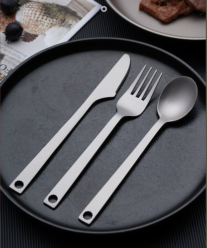 Four piece set of pure titanium tableware for home,MA-XXT-015 outdoor camping and picnicking. Set of cutlery, forks, spoons, and chopsticks