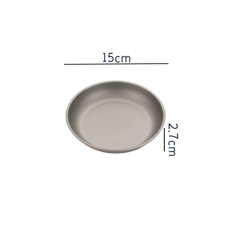 Placas de titânio puro, MA-XXT-020 utensílios de piquenique para acampamento ao ar livre, placas de liga de titânio, placas de cozimento a vapor, placas de vegetais domésticos, placas de titânio