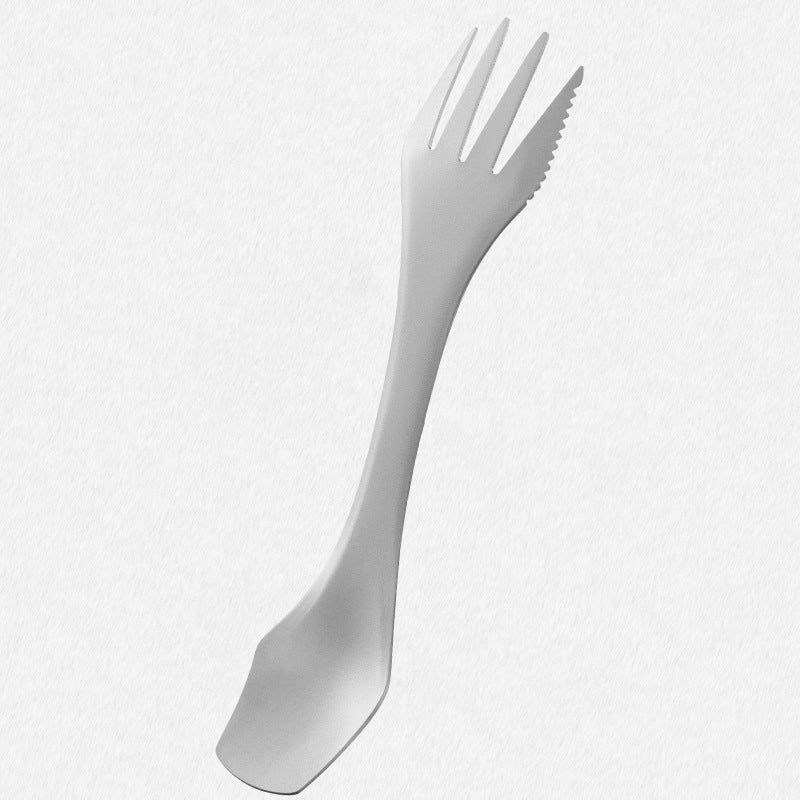 Outdoor pure titanium spoon,MA-XXT-027 knife fork spoon, three purpose titanium fork knife, lightweight integrated and portable camping titanium tableware