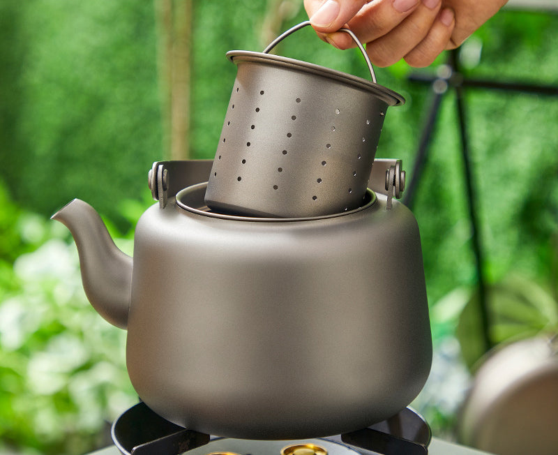 Pure titanium teapot, MA-XXT-028 household tea maker, teapot set, handle pot, boiling water, portable tea set