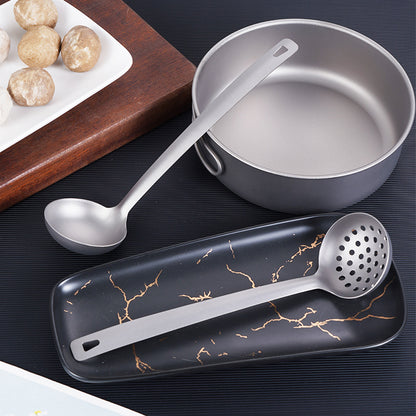 Pure Titanium MA-XXT-032 Modern Simple High Temperature Resistant Soup Spoon Hot Pot Spoon Set
