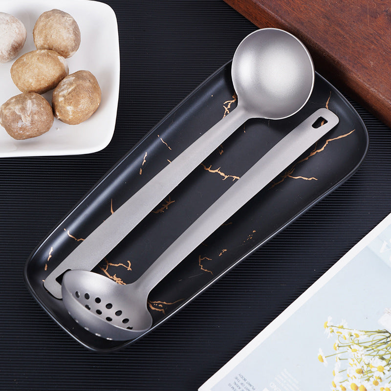 Pure Titanium MA-XXT-032 Modern Simple High Temperature Resistant Soup Spoon Hot Pot Spoon Set