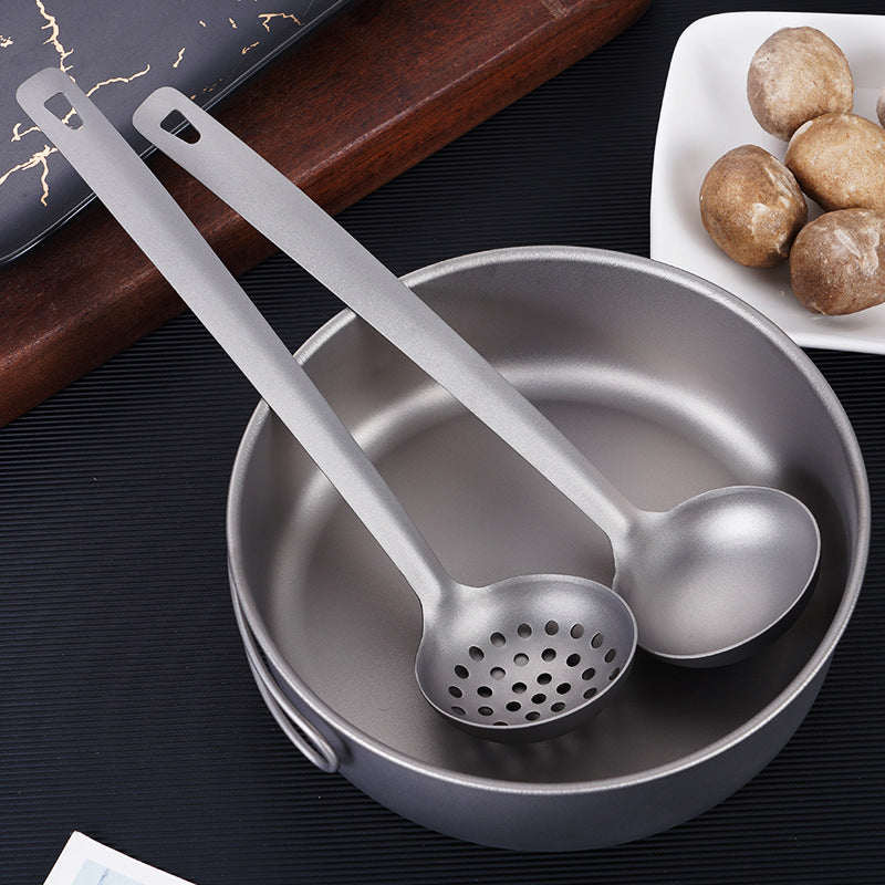 Pure Titanium MA-XXT-032 Modern Simple High Temperature Resistant Soup Spoon Hot Pot Spoon Set