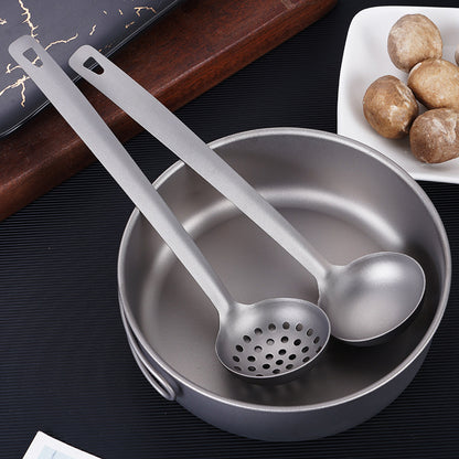 Pure Titanium MA-XXT-032 Modern Simple High Temperature Resistant Soup Spoon Hot Pot Spoon Set