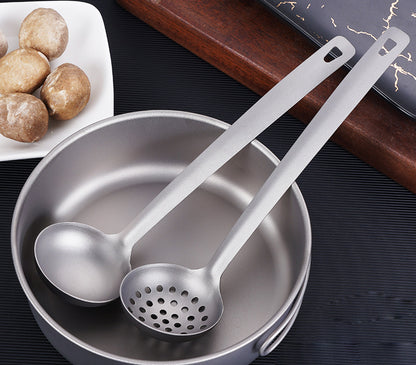 Pure Titanium MA-XXT-032 Modern Simple High Temperature Resistant Soup Spoon Hot Pot Spoon Set