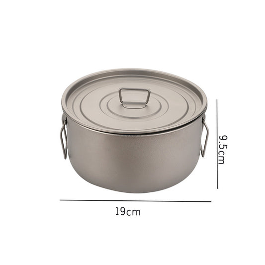 Pure titanium MA-XXT-033 titanium alloy outdoor portable boiling pot, soup pot, steamer