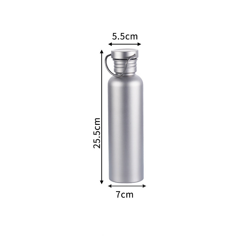 Garrafa de água esportiva para ciclismo ao ar livre de titânio puro, garrafa de água para acampamento de camada única MA-XXT-037, pode ferver água, garrafa de água para caminhadas