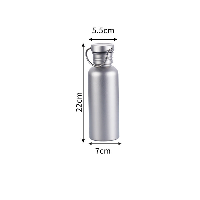Garrafa de água esportiva para ciclismo ao ar livre de titânio puro, garrafa de água para acampamento de camada única MA-XXT-037, pode ferver água, garrafa de água para caminhadas