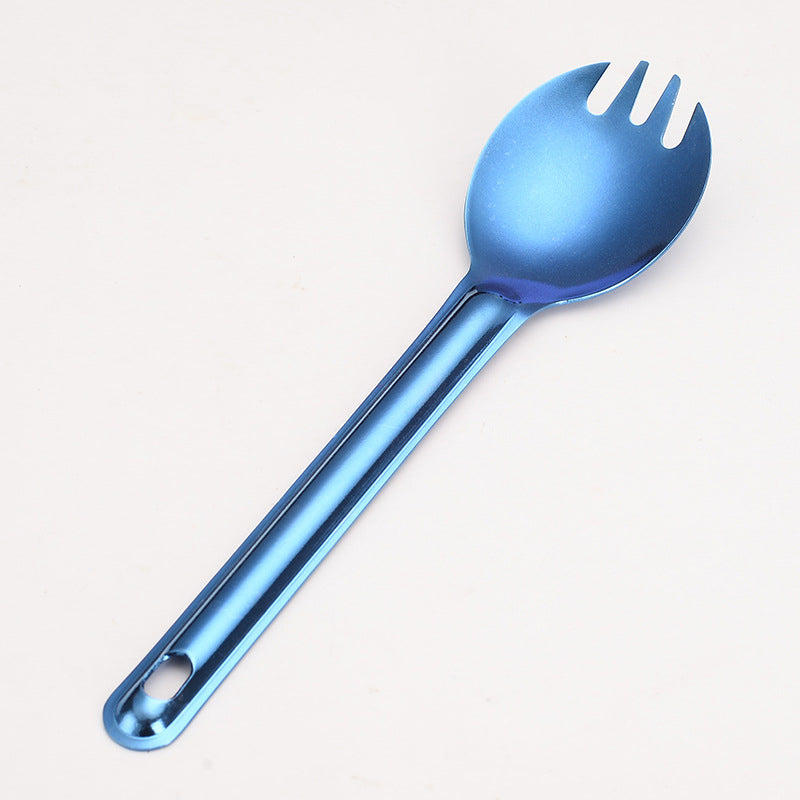 Pure titanium spoon, MA-XXT-039 colorful short handled spoon fork, ultra lightweight, portable household and outdoor camping tableware